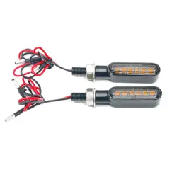 Universal Motorcycle Turn Signal Lights Amber Motorbike Winker Lamp LED Blinker Indicators E mark