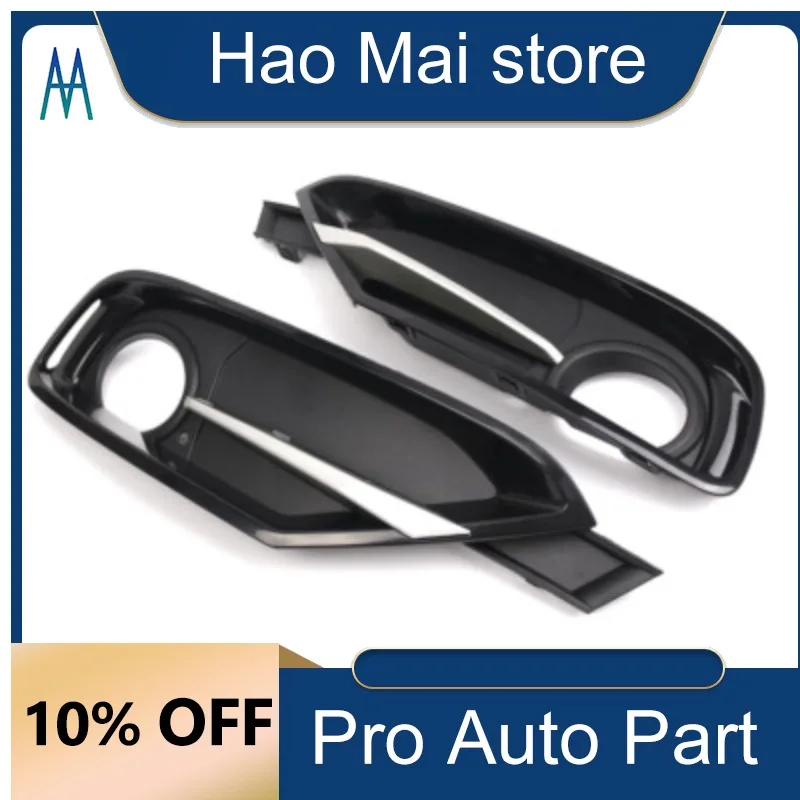 

51117300737 Pair Front Bumper Fog Light Grille+Trim Cover For BMW 3 Series F30 F31 2012-2015 51117300738