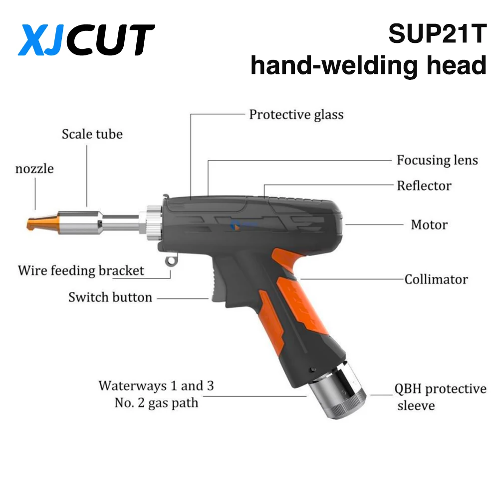 XJCUT Original CQWY Sup21T Hot Selling Handheld Fiber Laser Welding Gun Head For Laser Welding Machine