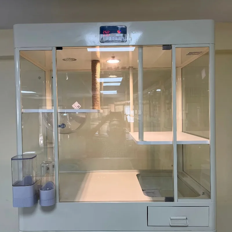 

sales supply new smart cat cabin equipped with water dispenser water dispenser cat litter box well disinfection physiotherapy