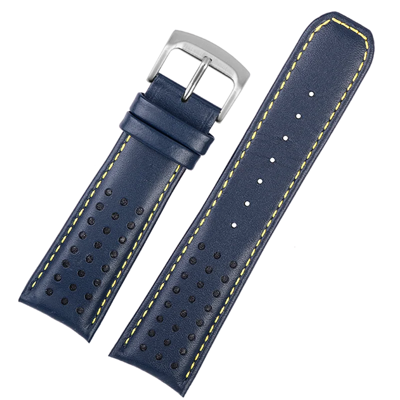 22mm 23mm Blue Angel Style Leather Watch Band for Citizen AT8020