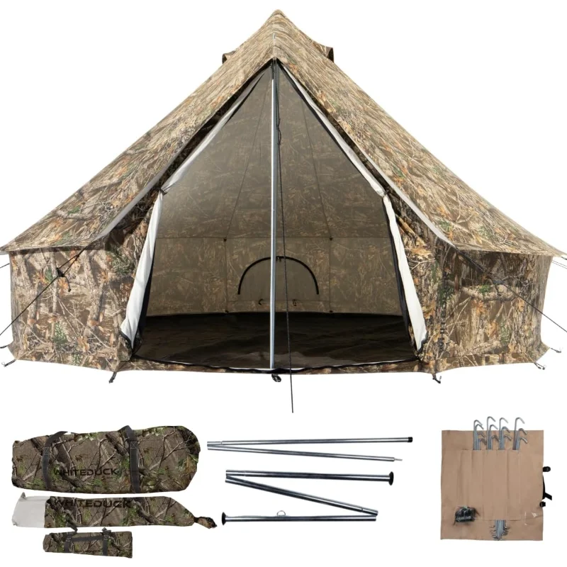 

WHITEDUCK Regatta Canvas Bell Tent - w/StoveJack, Waterproof, 4 Season Luxury Camping and Glamping Yurt Tent Outdoor