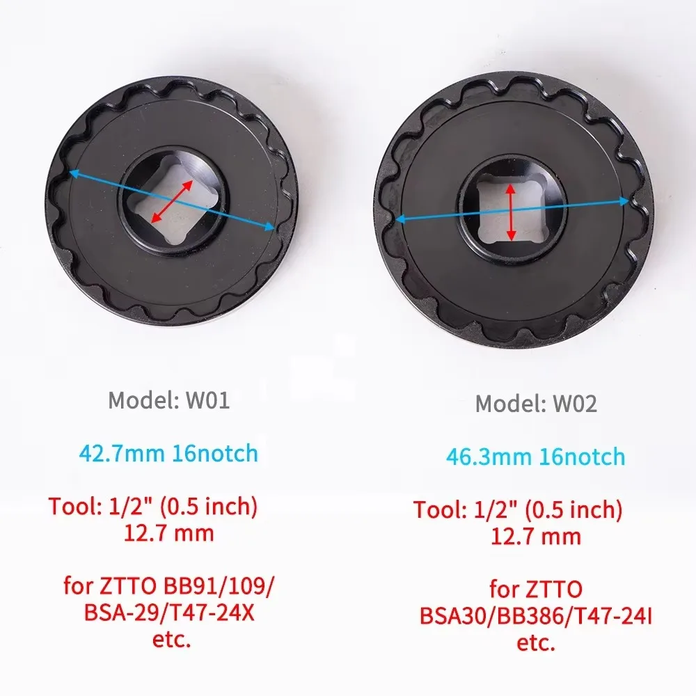 ZTTO Aluminum Alloy Bottom Bracket Tool 1/2