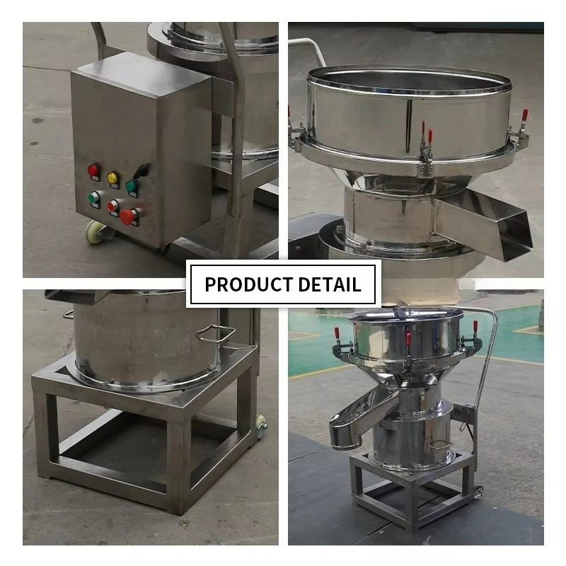 Fruit Powder Sieve Juice Sifter Nut Milk Sieving Liquid Filter Screening Rotary Vibrating Screen Separator Machine
