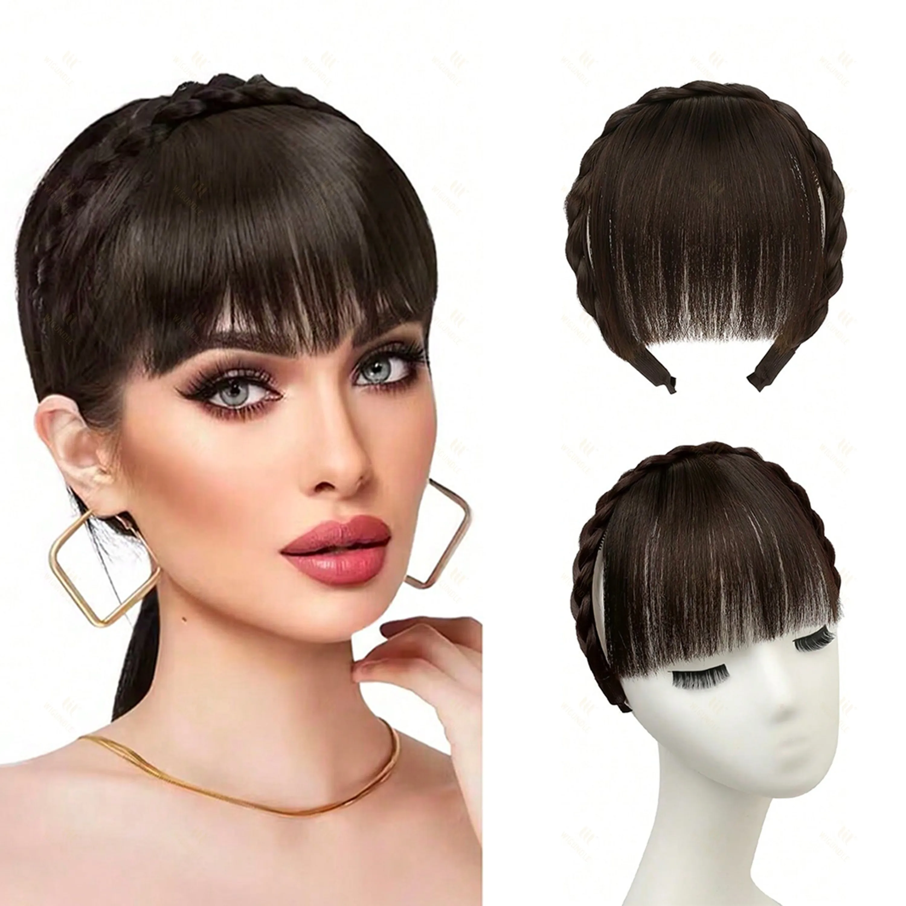 

Wig Bangs Hairband Fake Hair Headband Fringe Hair Extension Women Girls Clips In Hair Extension Hair Accessories Hairpiece Clips