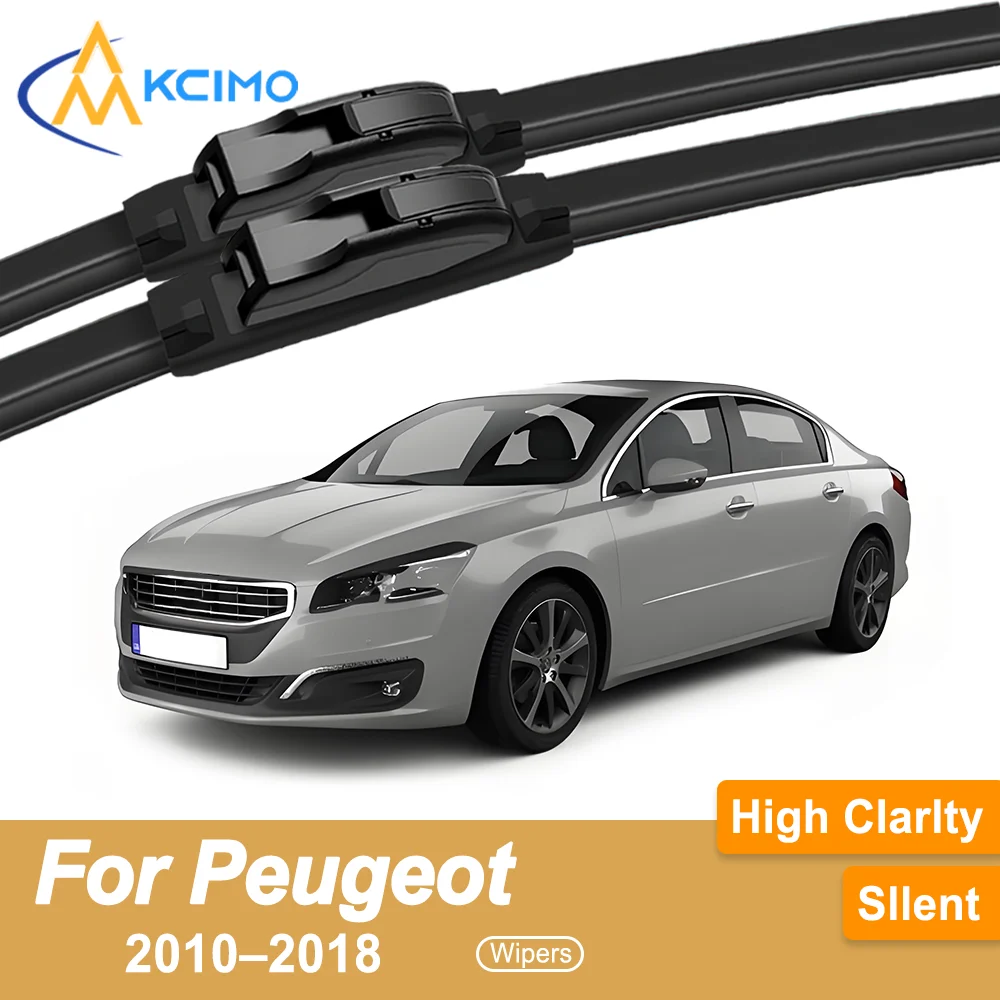 

2-Pack Premium All-Weather Wiper Blades for Peugeot 508 W23 2010–2018 Quiet Streak-Free Uninterrupted Visibility