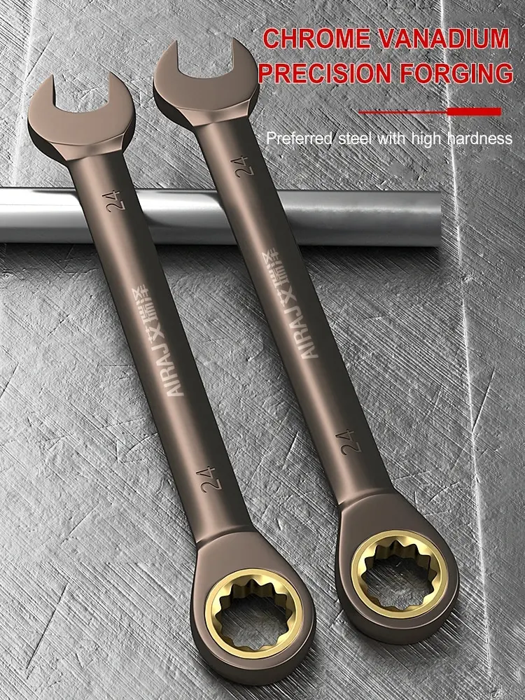 AIRAJ 6/8/10mm Motorcycle Strengthen Ratchet Wrench Hardware Tools High Quality Universal Spanner for Narrow Spaces Hand Tools image 5
