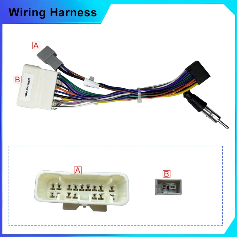 Car 16pin Wiring Harness Adapter For ISUZU DMAX D-MAX 2012 S10 Colorado Blazer Android Radio Stereo plug Power Cable connector