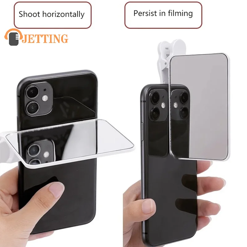 Cell Phone Camera Mirror Reflection HD Lens Selfie Reflector Mirrors Universal Phone Reflection Clip Rear Outdoor Lens