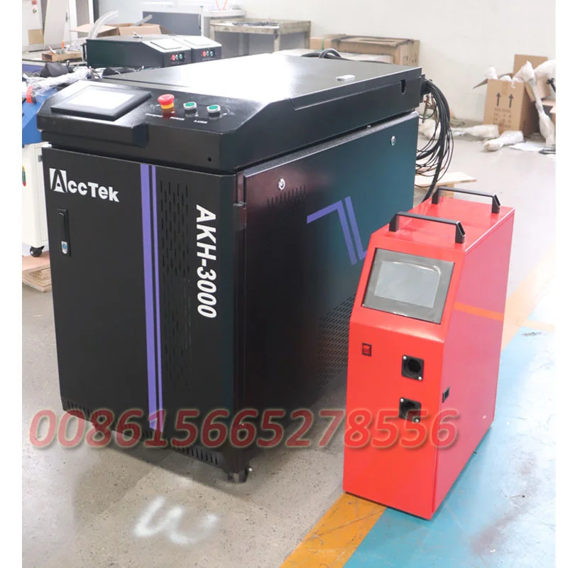 3kw Handheld Fiber Laser Welding Machine With Double Welding Wire Filling Stainless Steel Part Laser Welder Machines