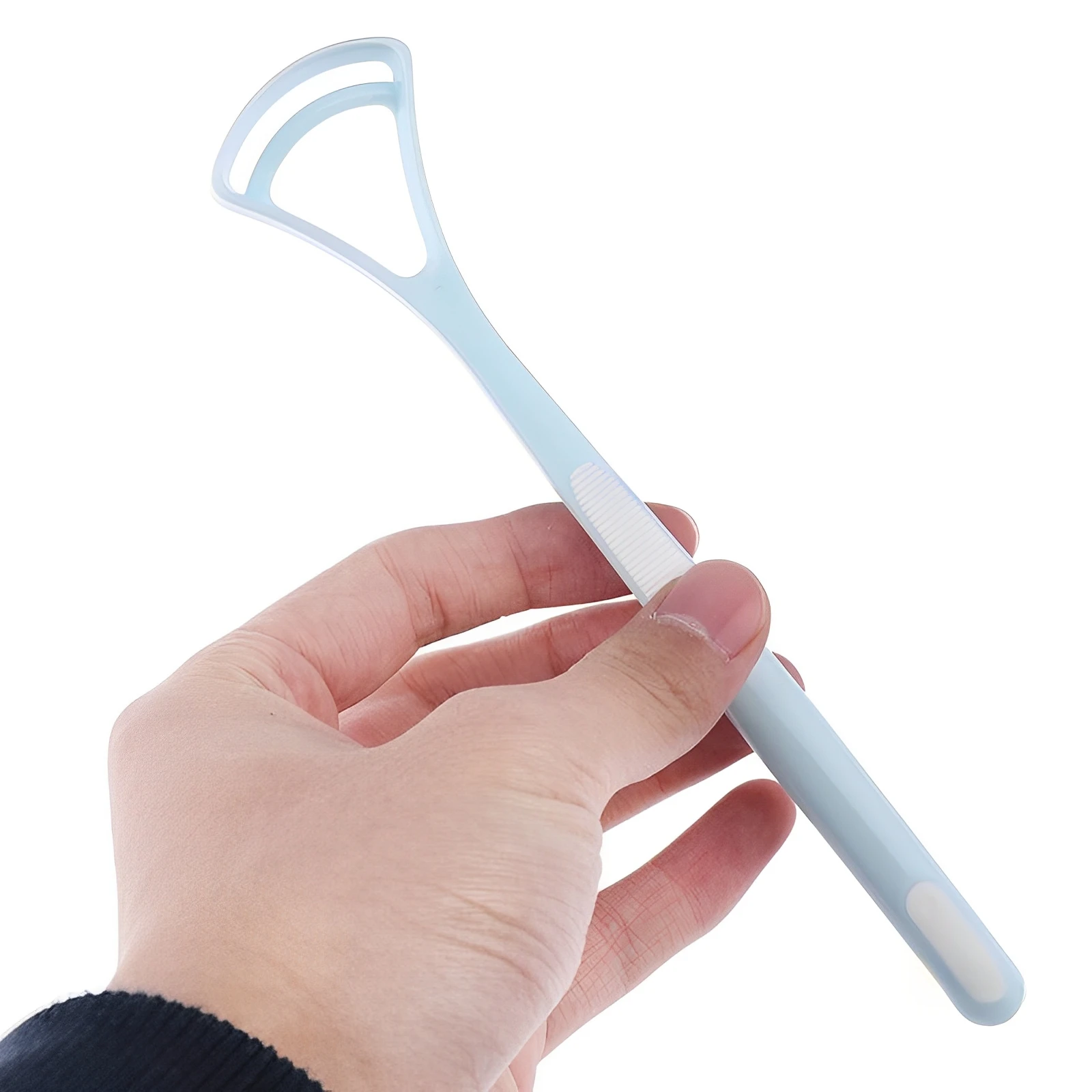 2PCS Daily Soft Tongue Cleaner Brush Scrapers Tongue Scraper Gentle Tongue Cleaning Brush for Bacteria Removal