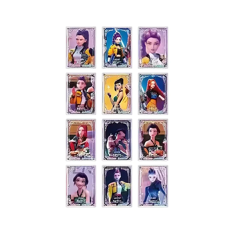 72/288pcs Anime KPop Demon Hunters Figure Collection Card Battle Carte Board Game HUNTR X Rumi Mira Zoey Trading Card Toy