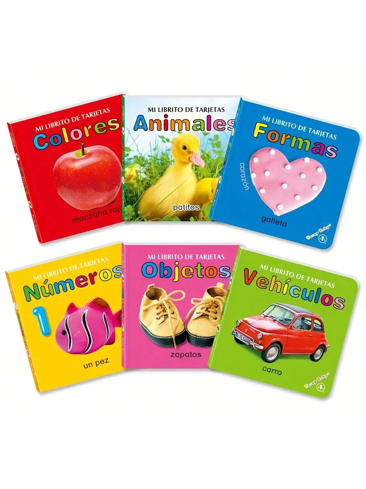6 - Book Set Kids Educational Books: Spanish Learning for Colors, Animals, Shapes and More