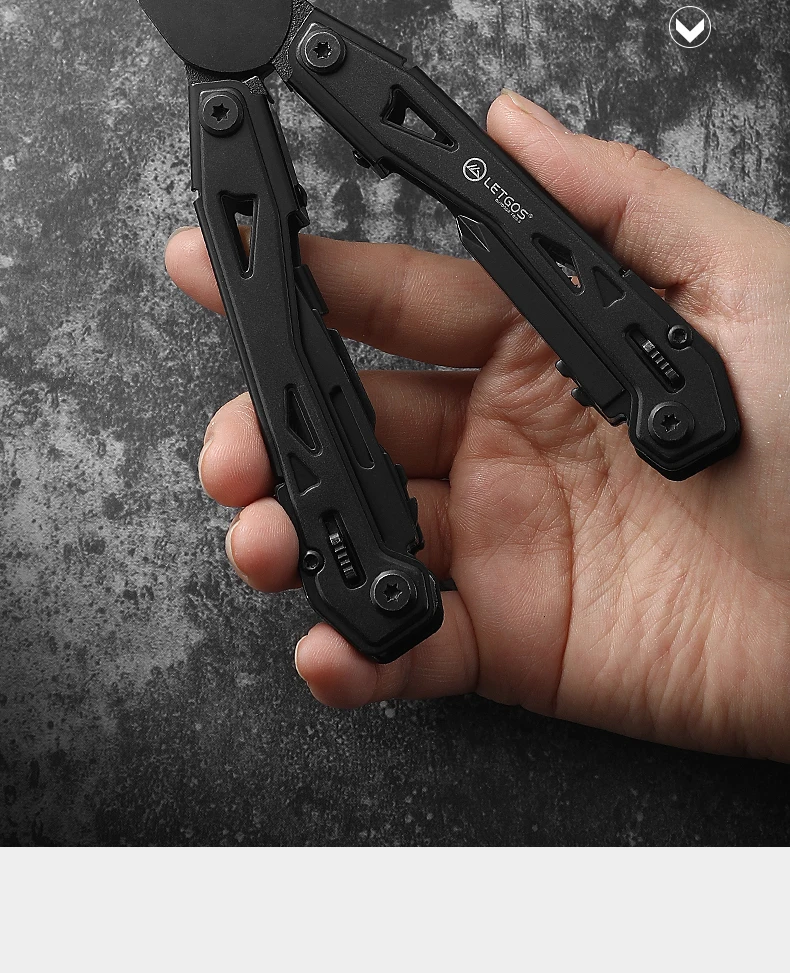 LETGOS Multitool Faltbare Zange Klappbare Schere mit Tasche Tägliche EDC-Ausrüstung Multifunktionale Werkzeuge für Camping, Überleben und Outdoor-Aktivitäten – Detail 15