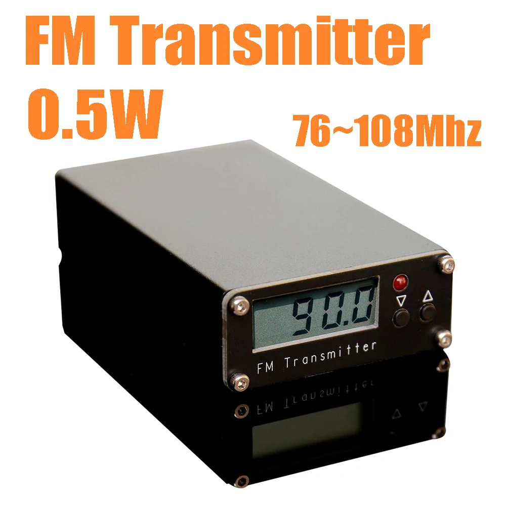 0.5W FM transmitter 76-108Mhz Stereo FM Transmitter Audio signal FOR FM Broadcast School Car Parking Lot Church Radio Station