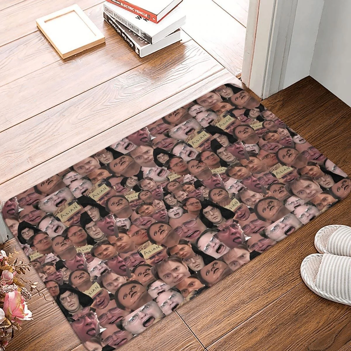 The Office TV Bathroom Non-Slip Carpet Dwight Schrute Face Living Room Mat Welcome Doormat Home Decoration Rug