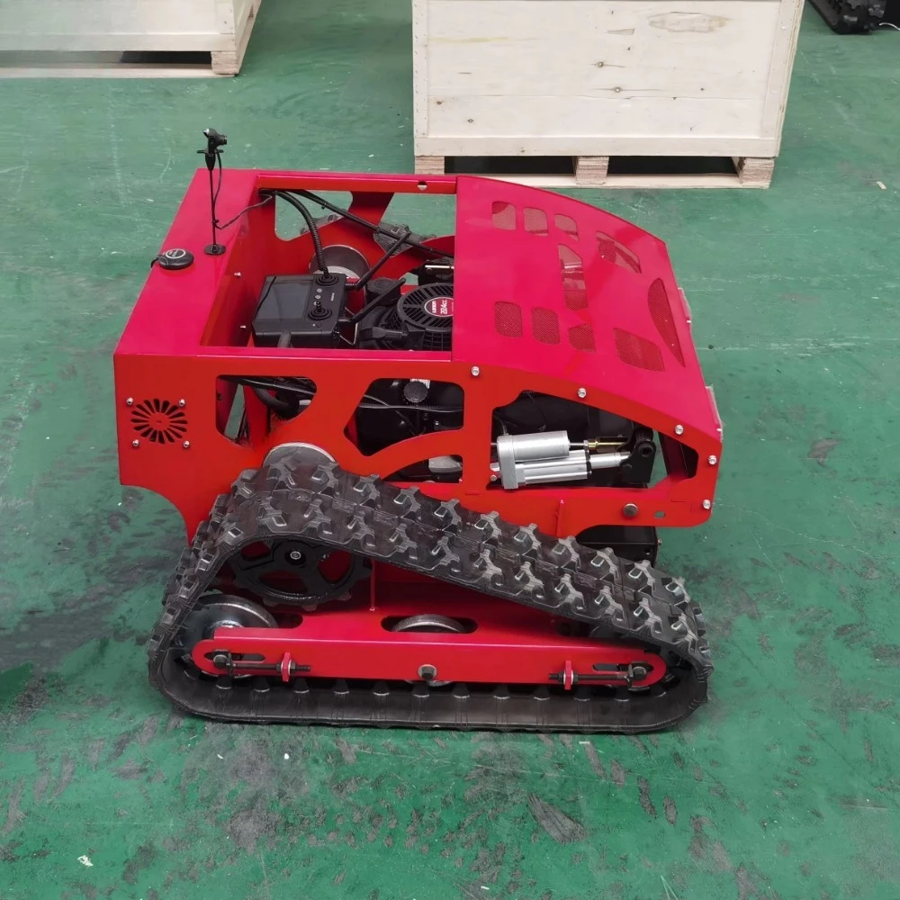 550CB Series Remote Control Crawler Lawn Mower, 550mm Cutting Width, Powered Robotic Grass Cutter for Garden