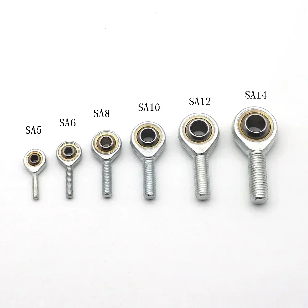 12pcs Uniball Joint Male SA A5 SA8 SA16 T/K Rod End Right Hand Fish Eye Ball Joint Metric Thread Bearing Shaft Inner Hole