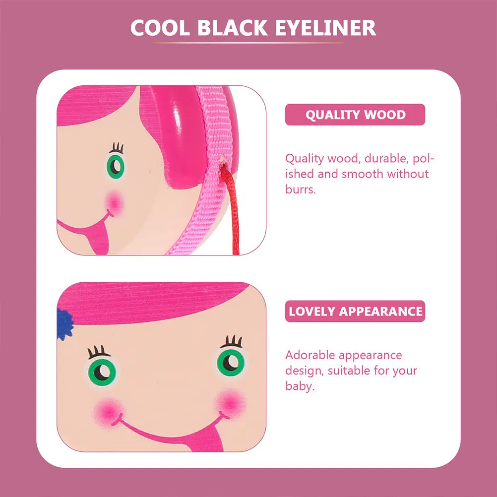 2 Pezzi di Giocattoli Musicali in Legno a Forma di Cartone Animato per Neonati, Stimolazione Sensoriale Portatile