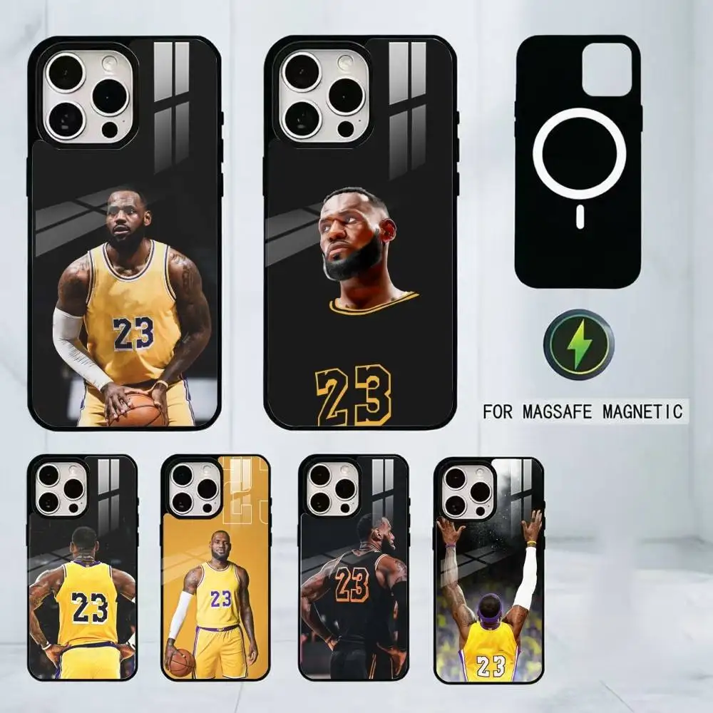 

LeBron J-James Famous basketball Phone Case For iPhone17,16,15,14,13,12,11 Plus,Pro Magnetic For Magsafe Wireless Charging