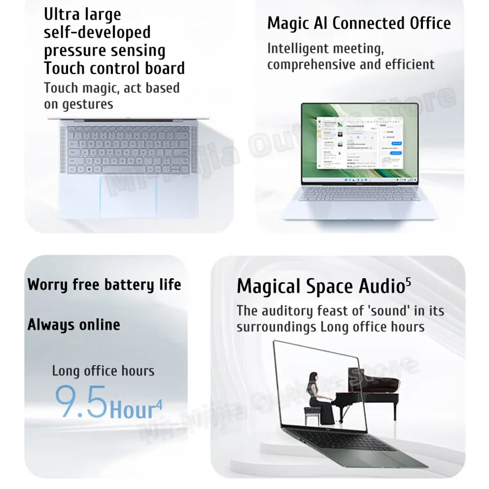 كمبيوتر محمول Honor MagicBook Art 14 Ultra5 125H/Ultra7 155H 16GB/32GB 1 تيرابايت SSD 3.1K شاشة كمبيوتر محمول