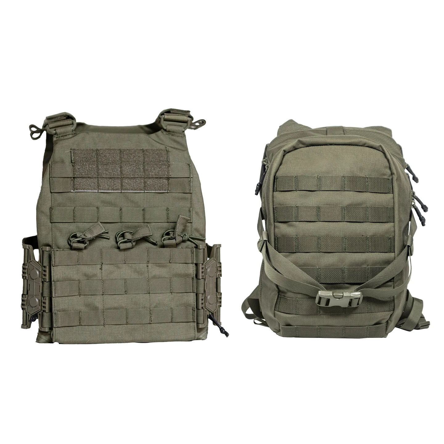 117 Tactical Vest+Backpack Combo, 1000D Nylon, MOLLE, Quick-Release, RG, Outdoor Patrol