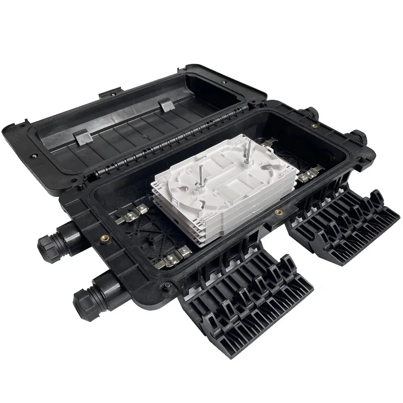 

2 в 2, 96-жильный FTTH Горизонтальный оптоволоконный соединитель Водонепроницаемый корпус оптоволоконного соединения Коробка для сращивания