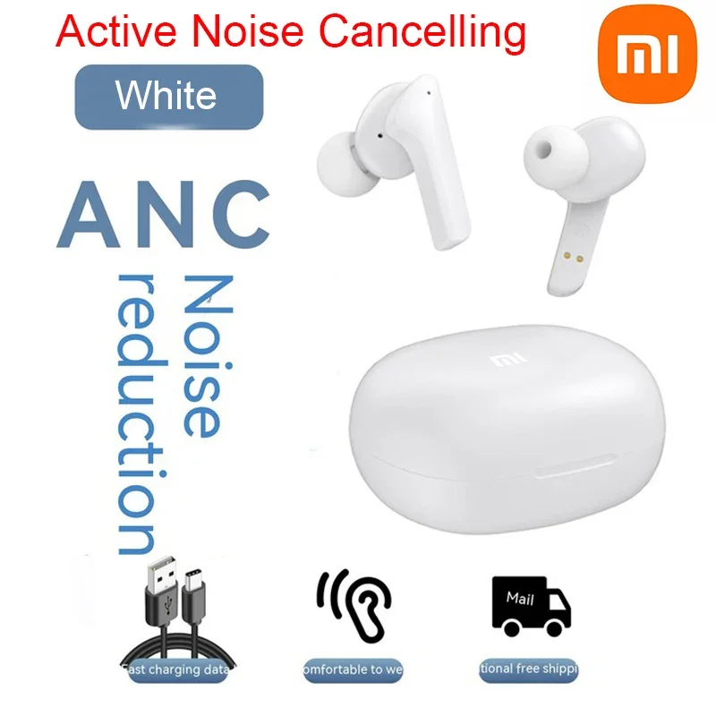 

XIAOMI MIJIA ANC wireless earbuds W300 Bluetooth 5.3 Earphones In Ear Headphones Headset Built-in Microphone With Charging Case