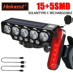 USB Rechargeable Bike LED Front Light With Cycling Bike Horn Waterproof Bicycle Bell Front Light Easy To Instal Night Riding