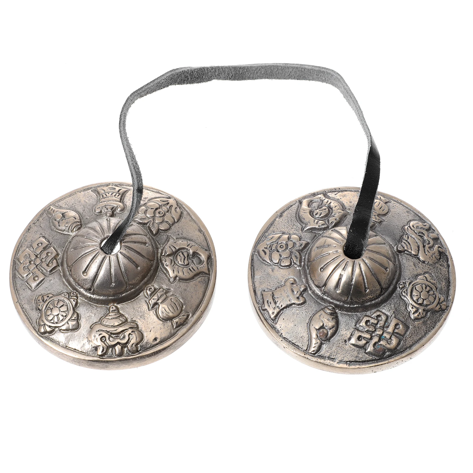 

Touch Bell Percussion Instrument Yoga Chime Finger Bells Tibet Small Silver