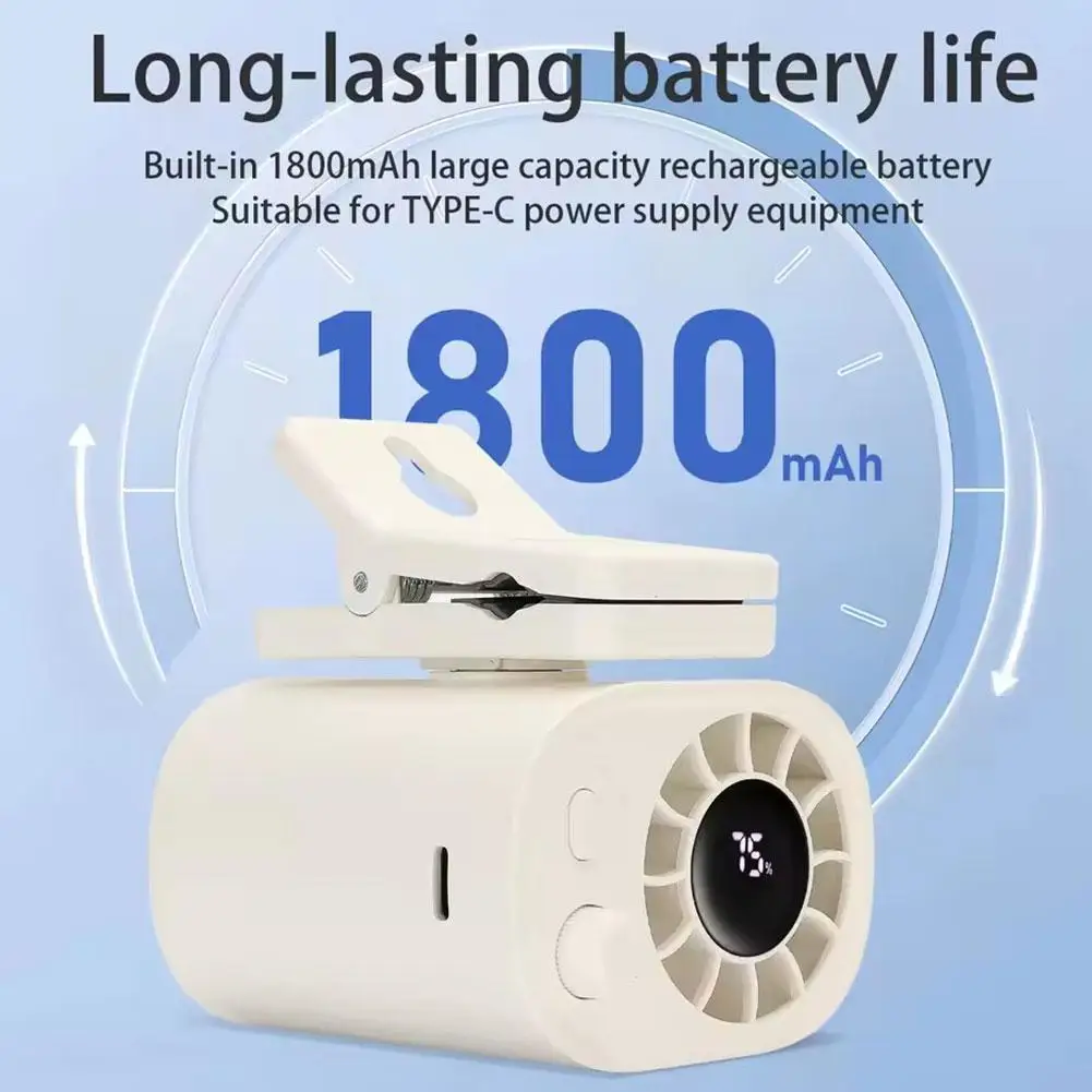 High Speed Small Fan Clip Fan Fan Infinite Speed Regulation 100 Speed Waist Hanging Fan Speed Portable Air Cooler