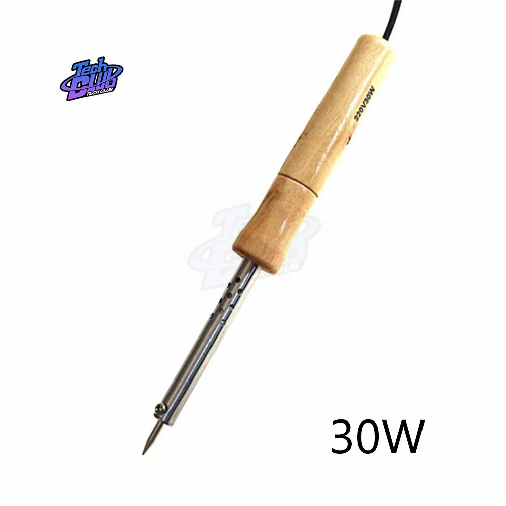 New 220V Wood Handle Mini Soldering Iron Rework Station Electric Solder Iron Tool Practical Operation Hand Tools