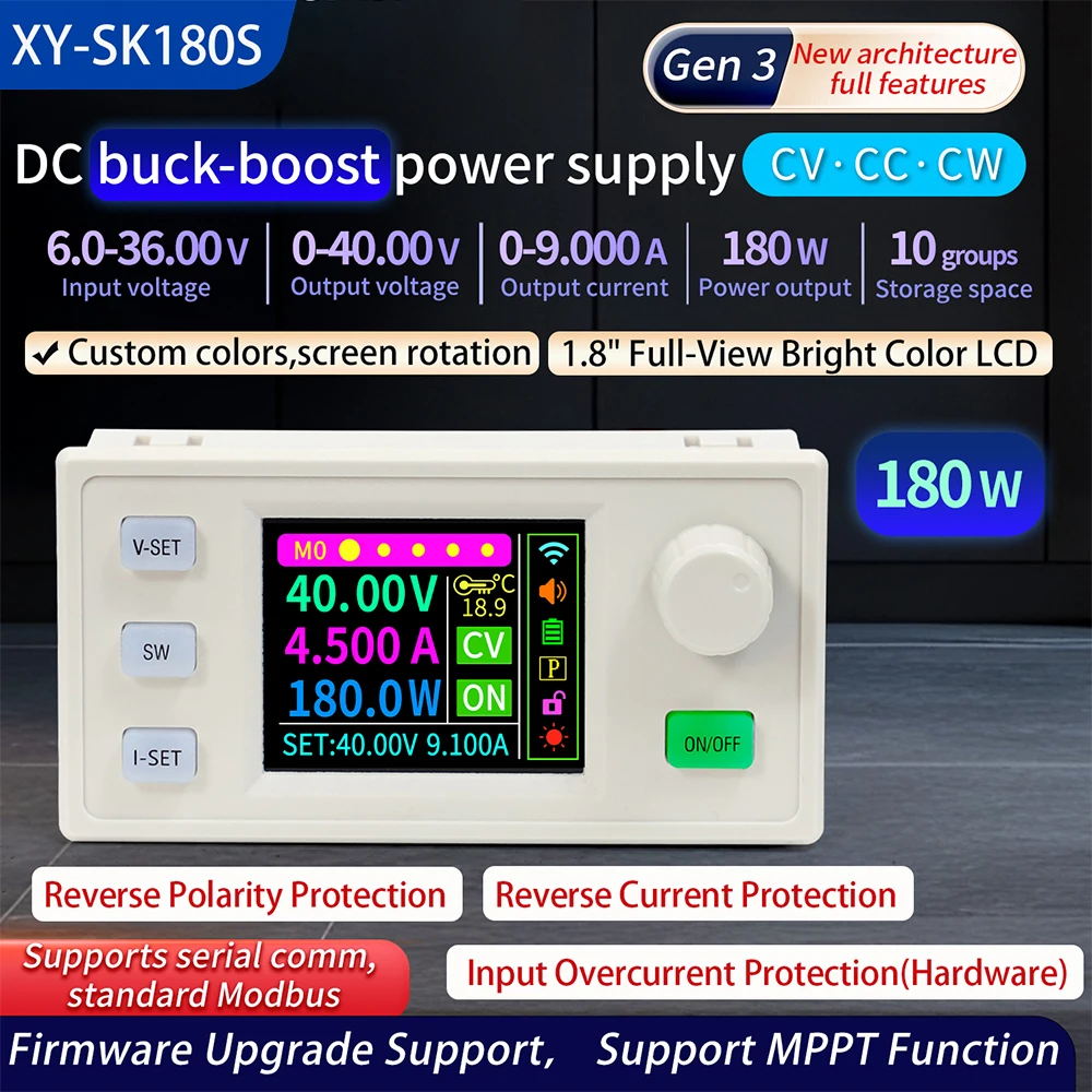 180W/220W CNC DC Buck Boost Converter Adjustable Regulated Power Supply Input Constant Voltage Constant Current Charging Module
