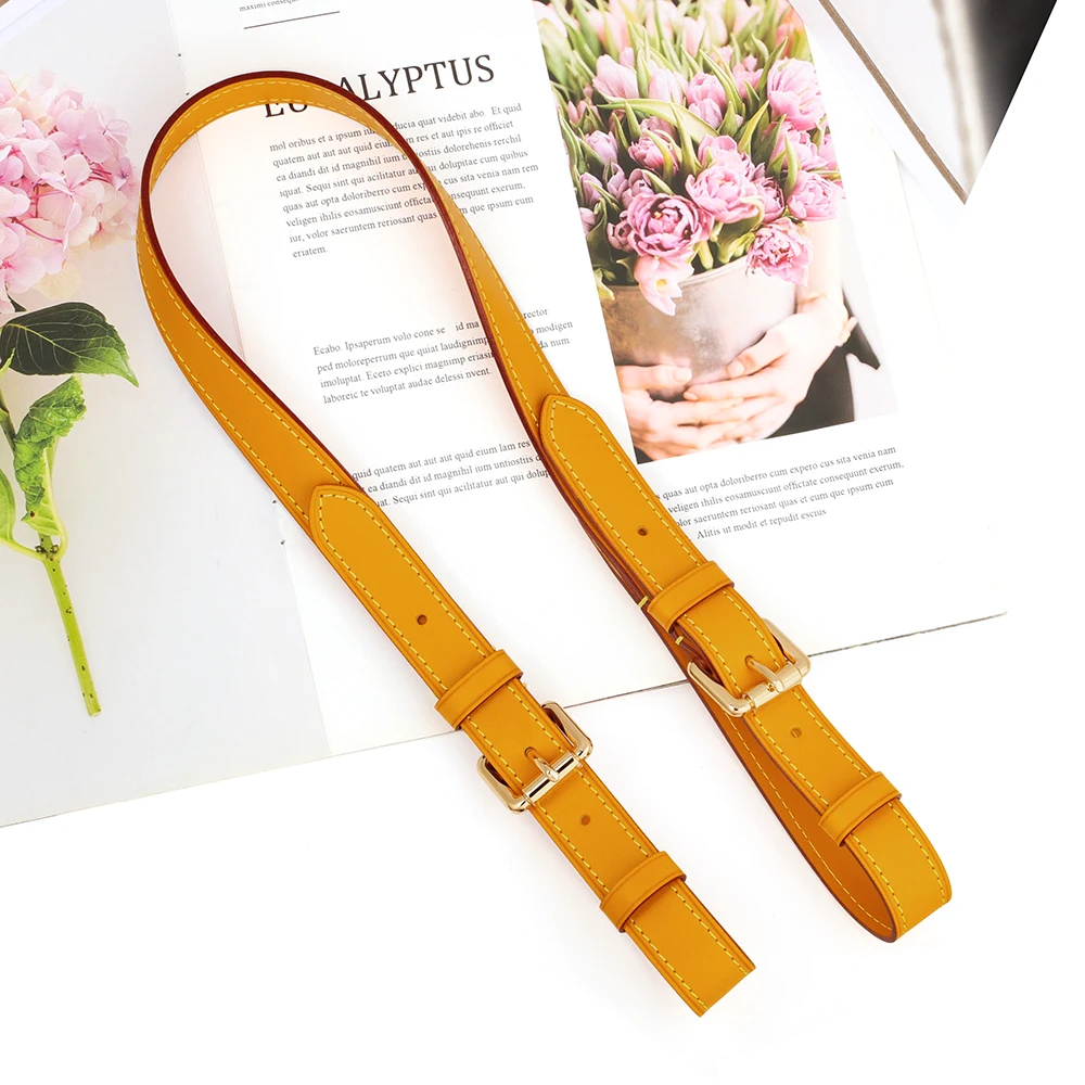Leather Adjustable Crossbody Strap Leather Shoulder Bag Straps Belt Replacement for Handbag Purse Bucket Bags Handle Accessories