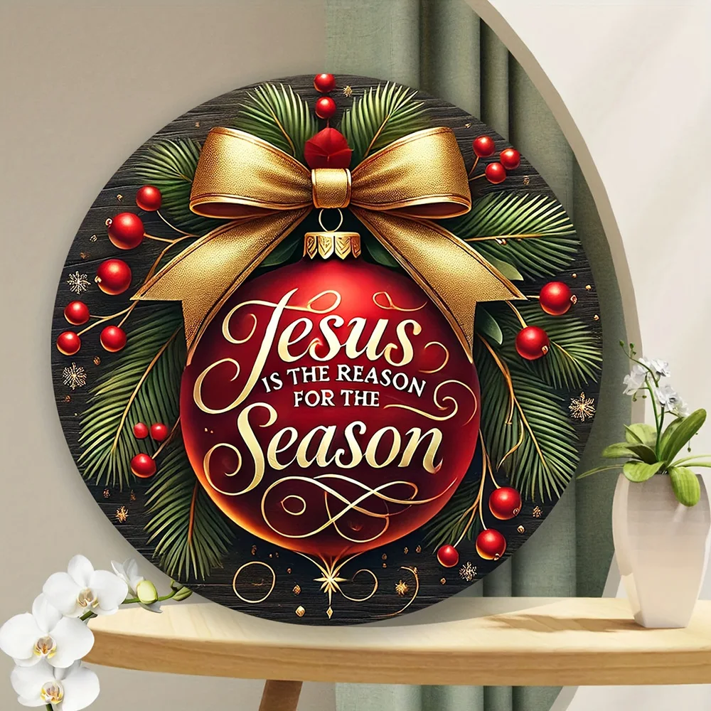 Christmas decorations pendant wooden listing series Santa Claus snowman elk round sign house number
