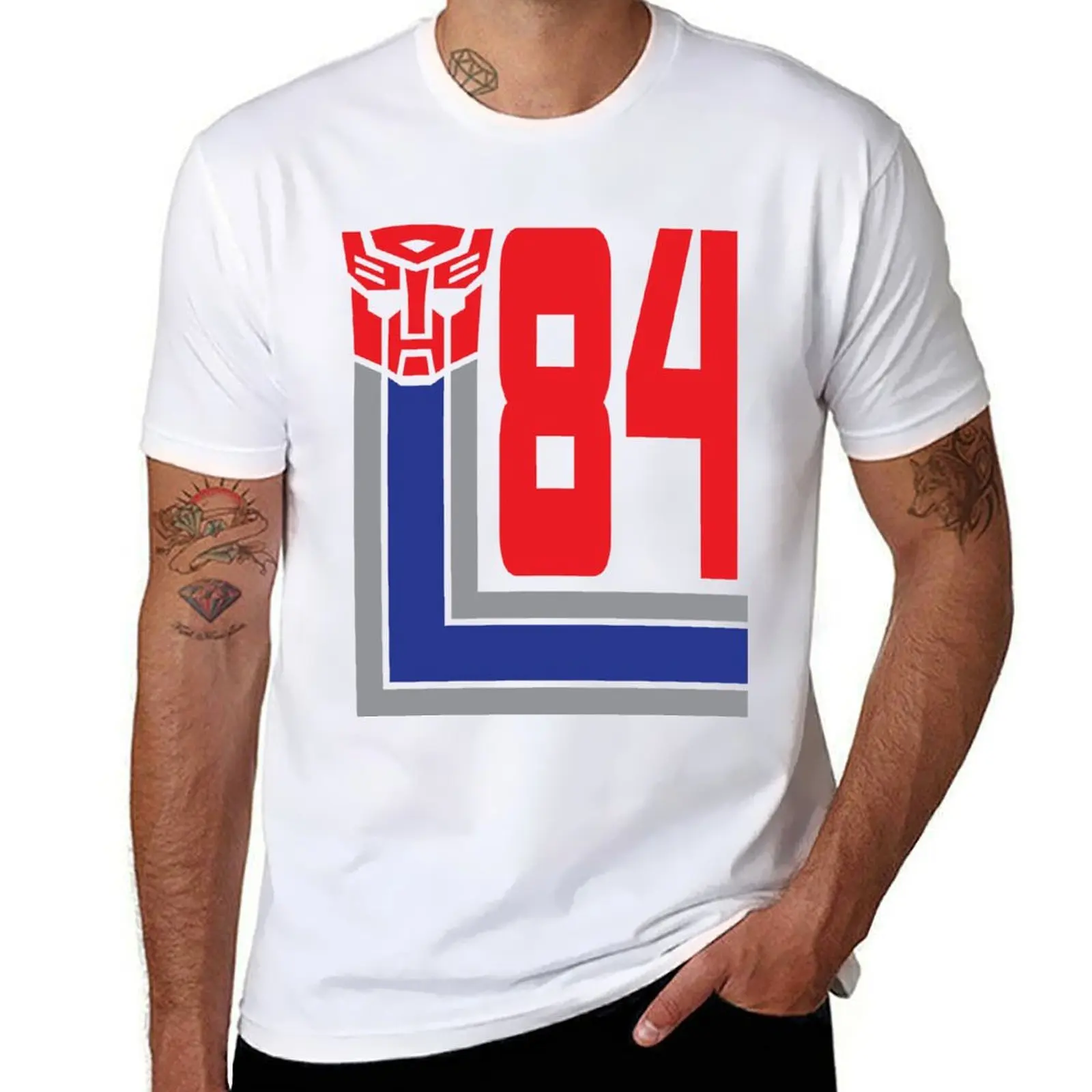 Transformers Autobots 84 T-Shirt man clothes Short sleeve tee oversized t shirts for men