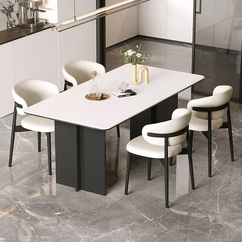 

Floor Unique Dining Table Luxury Nordic High Living Room Dining Table Restaurant Modern Tavoli Da Ristorante Home Furniture