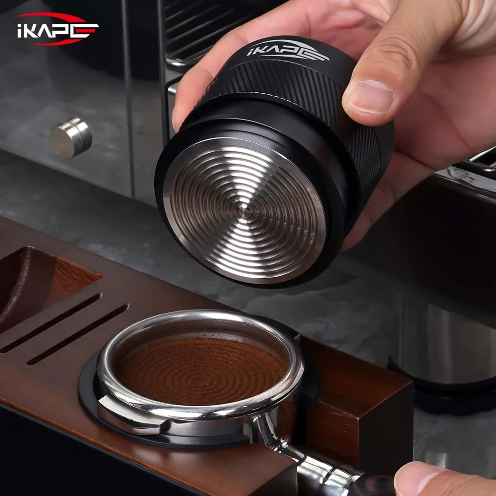 

IKAPE Espresso V4 Калиброванный темпер, бариста премиум-класса с подпружиненным тампером из 100% нержавеющей стали, Калиброванный темпер для кофе
