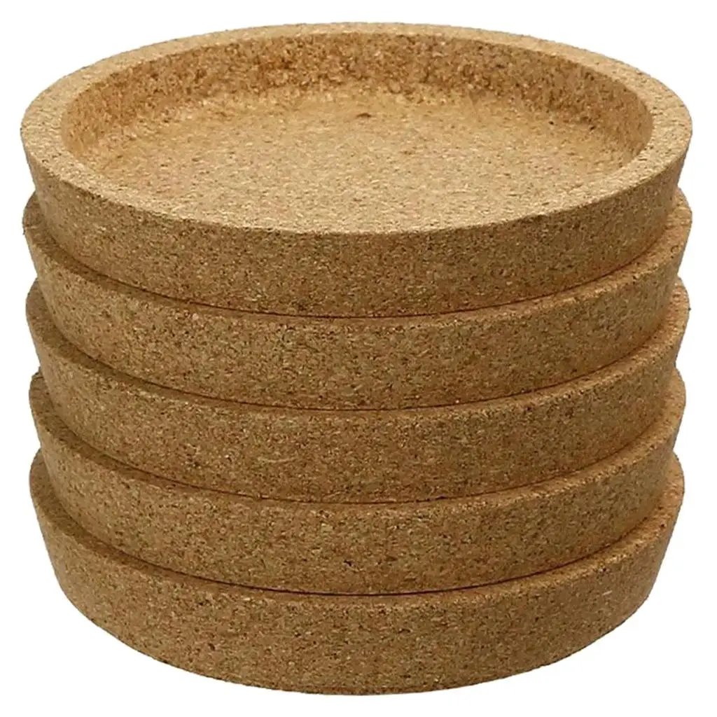5x 10.3cm Round Cork Coasters Heat Resistant Tea Cup Mat Pad Desk Protector