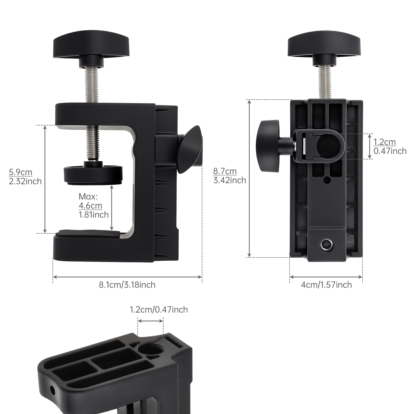 Universal Fixing Bracket Desk Table Lamp Bracket Clamp Desk Clamp Mount for Long Arm Holder Stand