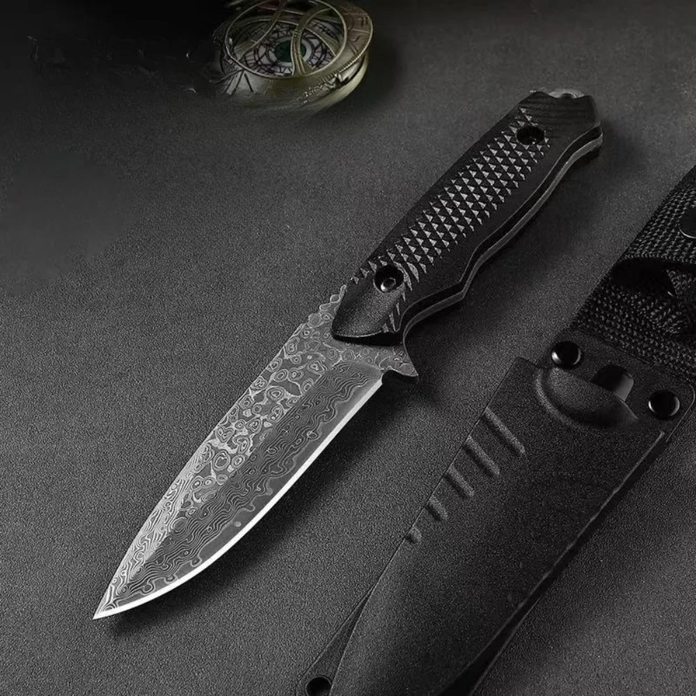 سكين جيب غمد جديد من الفولاذ المقاوم للصدأ، سكين عالي الصلابة، سكين قشر غمد محمول سكين شواء خارجي #1