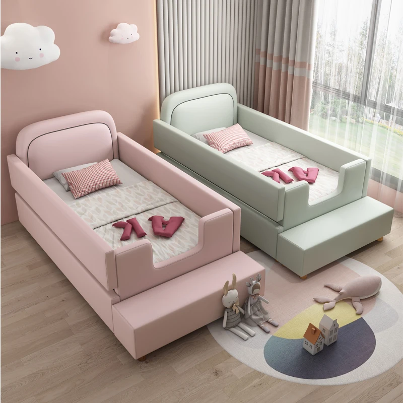 Princess Girls Children Beds Pink Modern Comferter Baby Bed Loft White Camas De Dormitorio Furniture Home