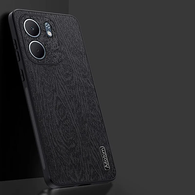 حافظة جلدية فاخرة لهاتف OPPO A5X 5G غطاء نسيج خشبي حماية كاملة قذائف صلبة لهاتف OPPO A5X CPH2725 حافظات هواتف A 5X