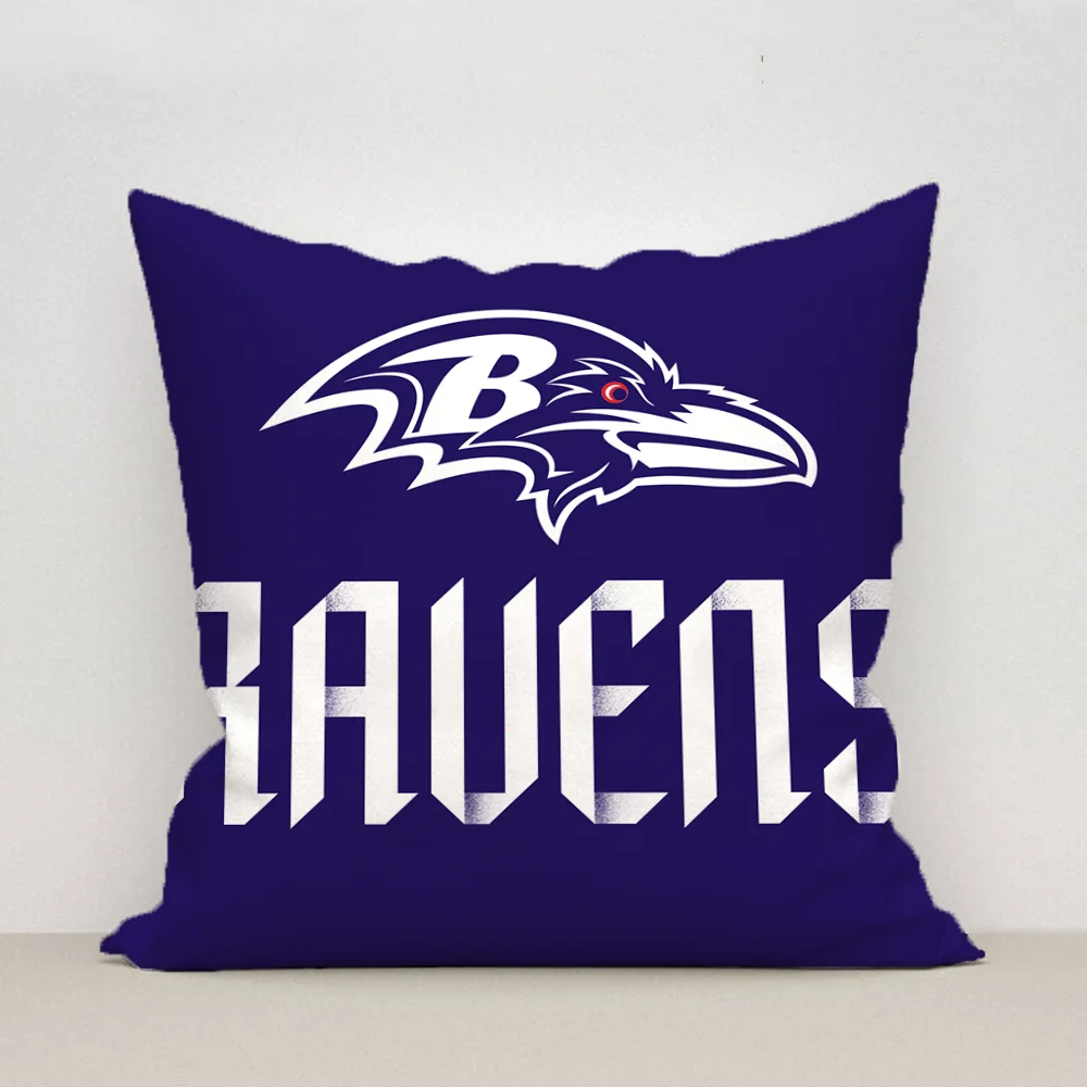 Baltimore R-Ravens Luxury Pillow Cover 40x40 Decorative Cushion Covers Cushions Home Decor Pilow Cases Covers for Bed Pillows