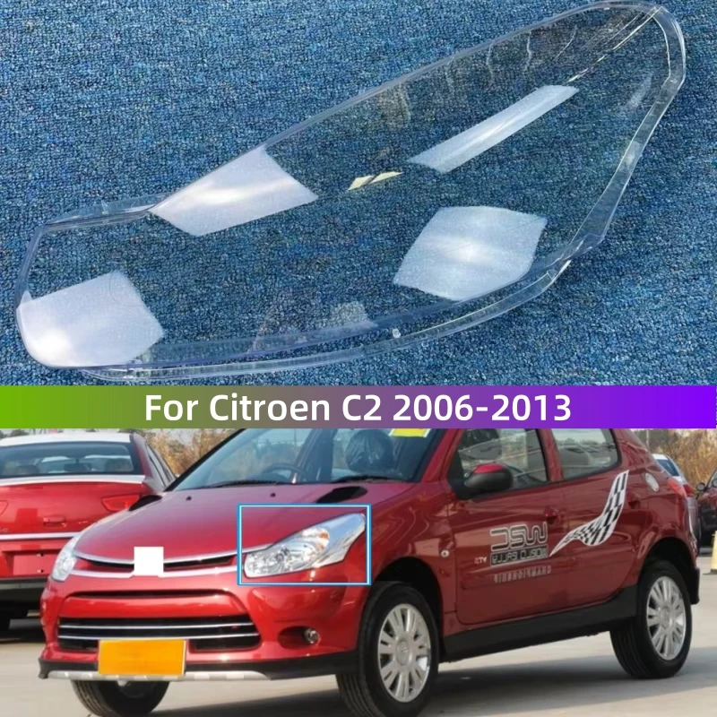

For Citroen C2 2006 2007 2008 2009 2010 2011 2012 2013 Auto Accessory Replace Durable PC Material Lights Shell Headlight Lenses