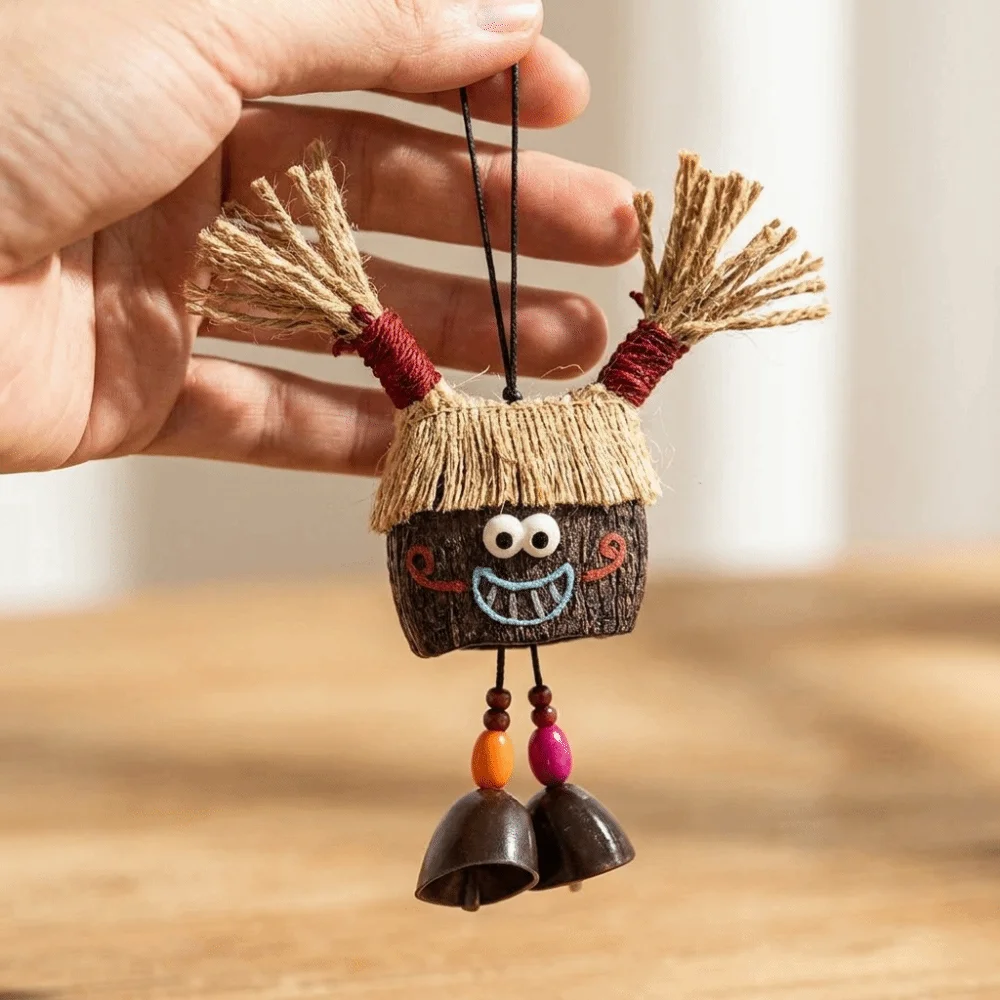 Vintage Nut Shell Funny Tongue Doll Keychain Lightweight Rope Key Pendant Creative Fabric Creative Ornament Gift