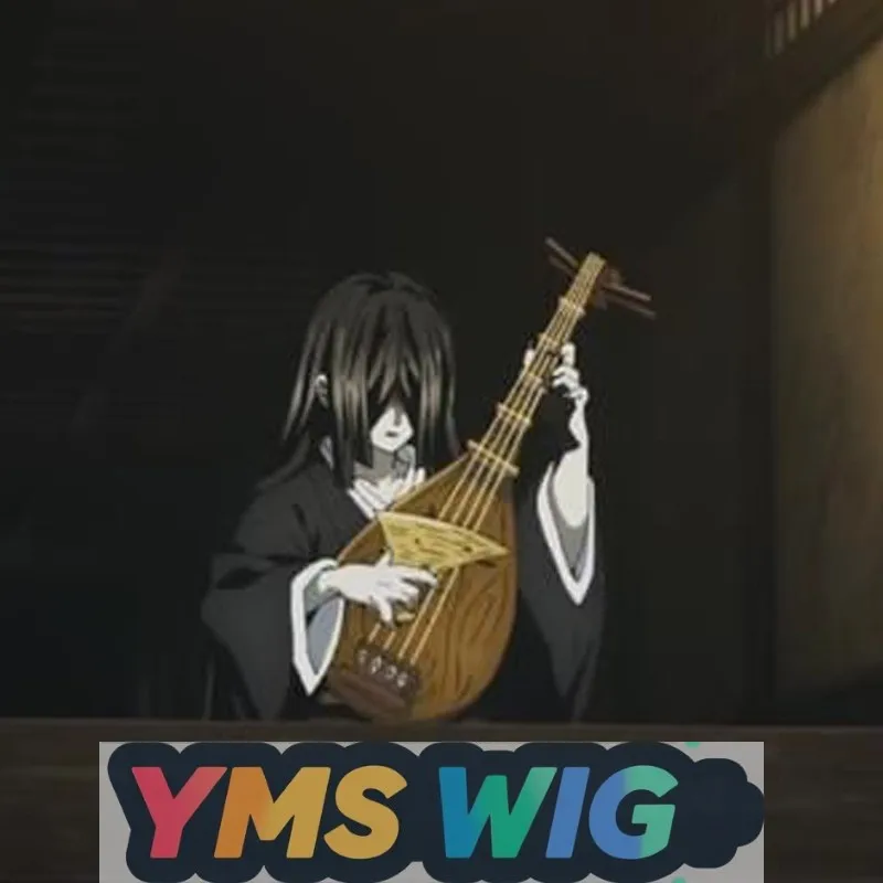 [YMS WIG] Ghost Destroyer Blade Cos Perücke Ming Weibliche Cosplay Perücke Langes schwarzes glattes Haar