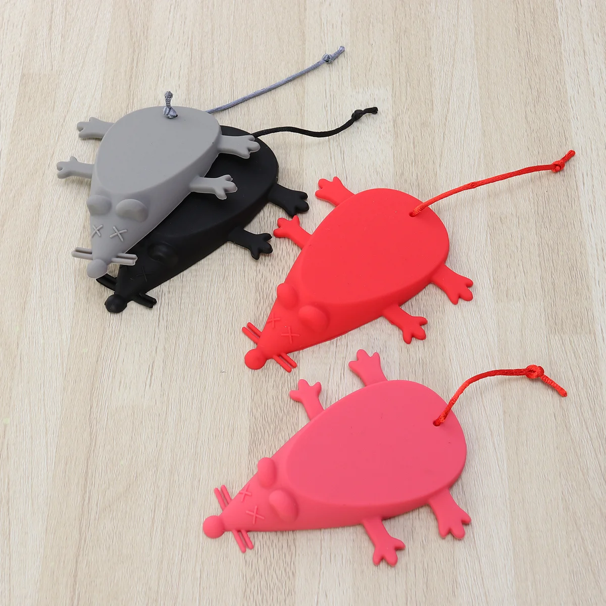 

4 шт., милый мультяшный силиконовый дверной стопор, детская безопасность, настенная защита, бампер, дизайн на присоске, бесшумный дверной стопор для мыши