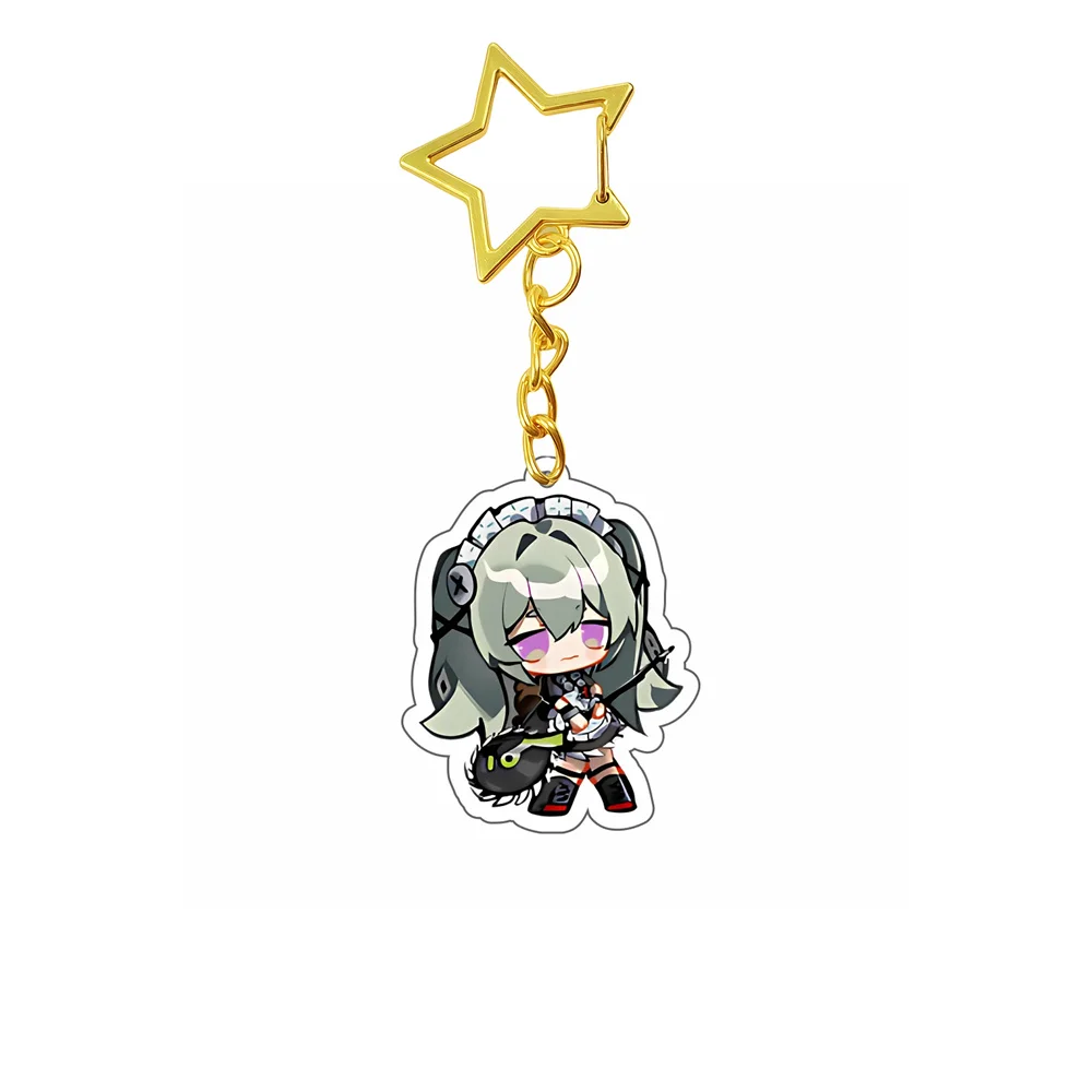 Fans Gifts New Hot Game Zenless Zone Zero Anime HD Figure Nicole Demara Billy Acrylic KeyChain Penda Collection Series About 6cm