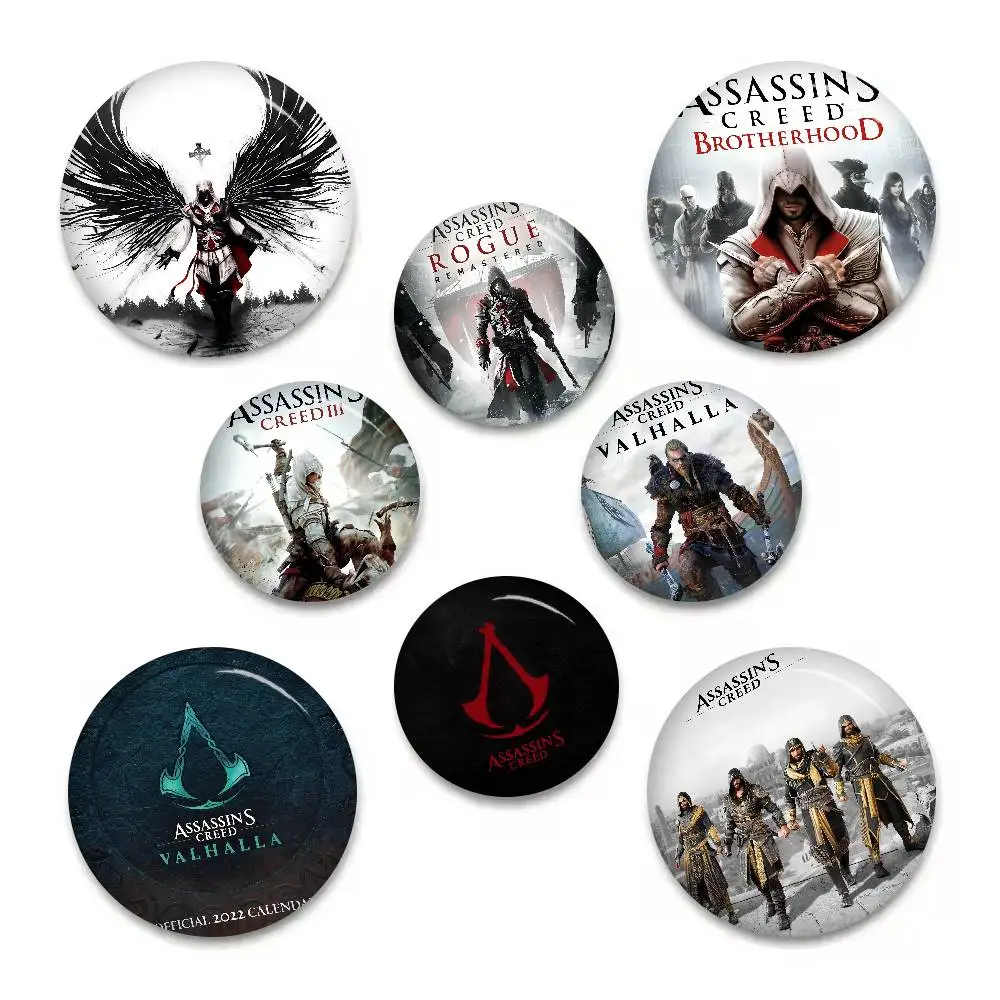 Game A-Assassin S C-Creed Classic Anime Brooches Cute Cartoon Badge Jacket Jeans Lapel Pin Gift Accessorie